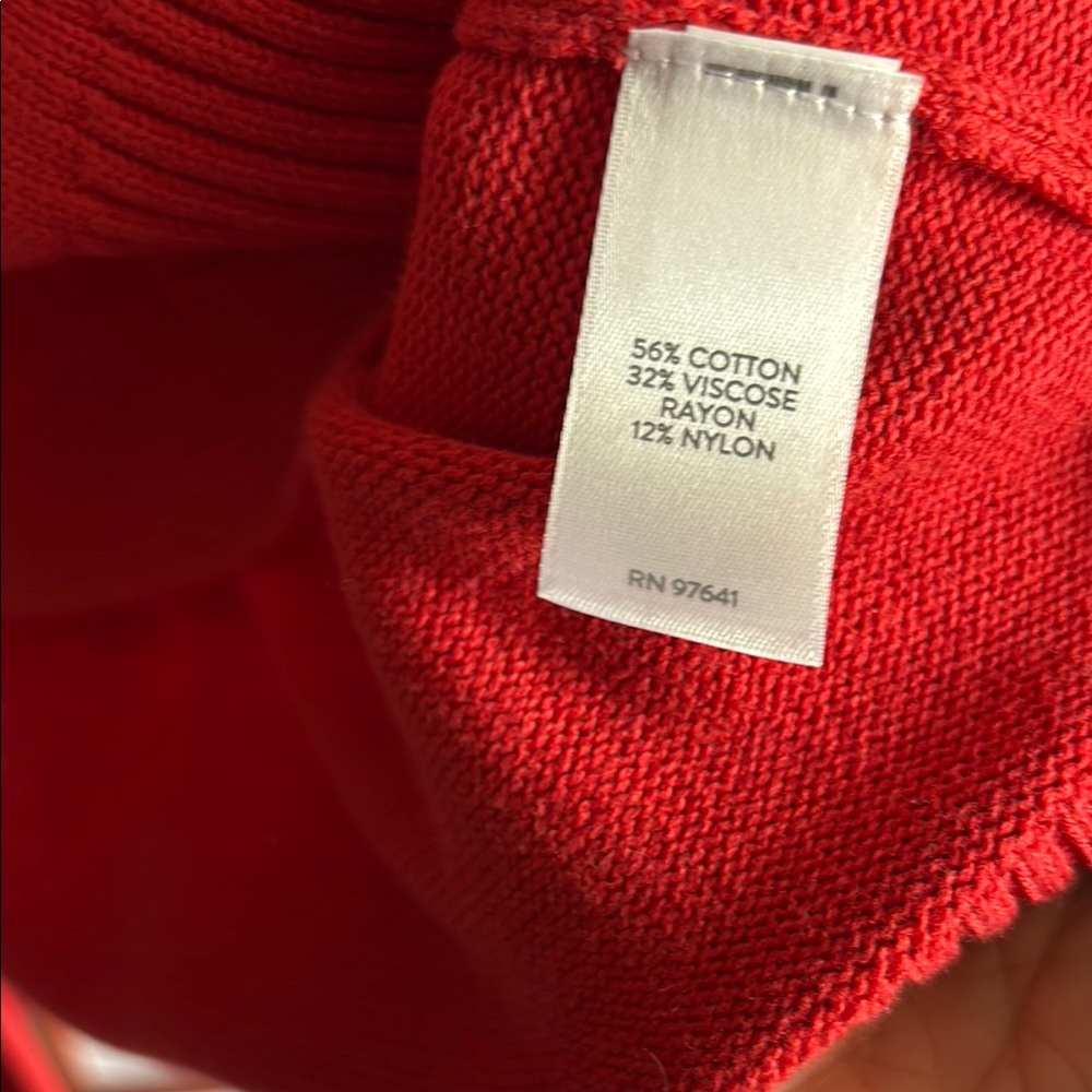 J. Jill Red Women's Cardigan Sweater, small-oversized - Picture 8 of 9